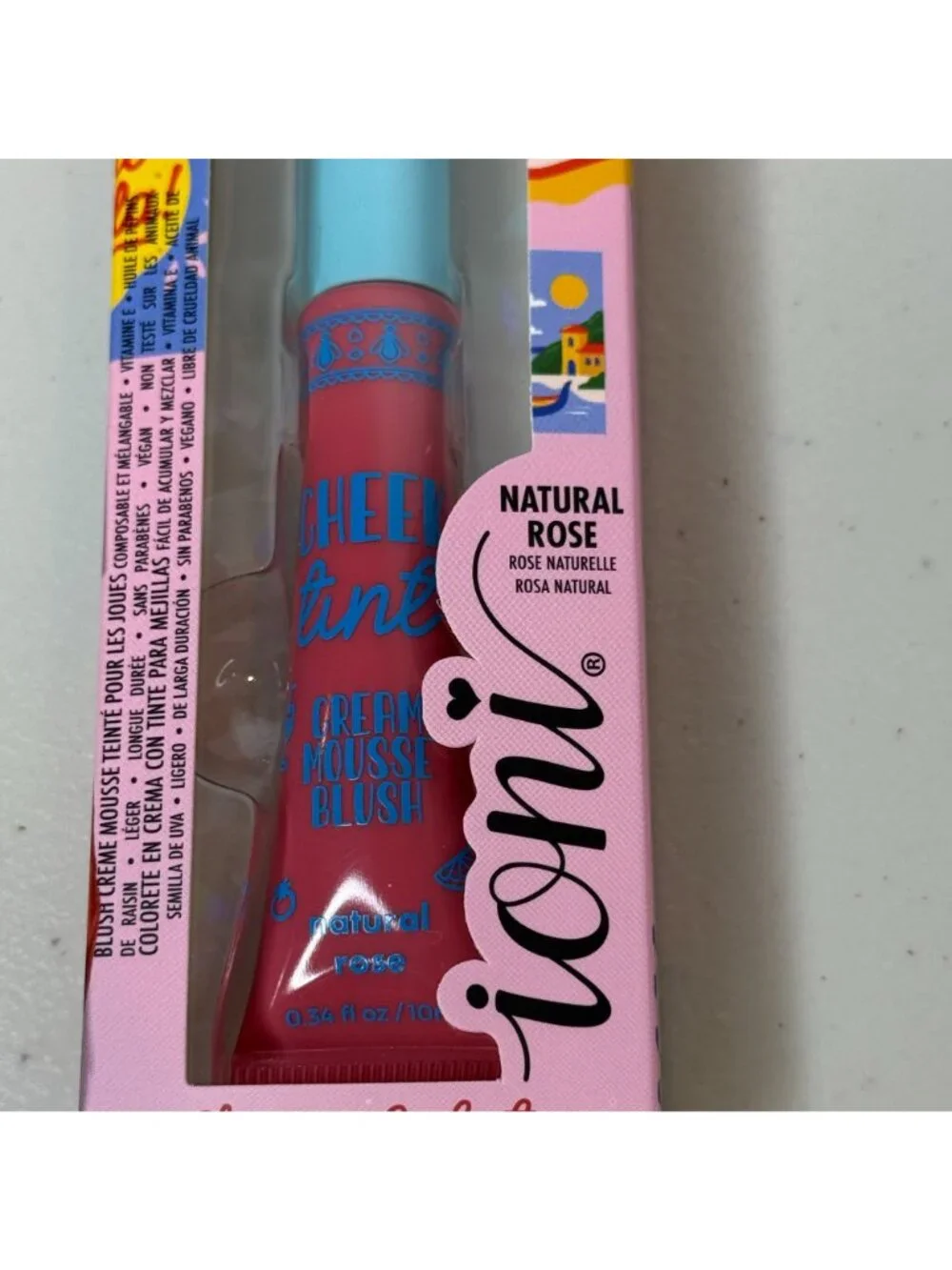 Ioni Cream Mousse Blush Natural Rose Cherry Gelato Vegan Cheek Tint